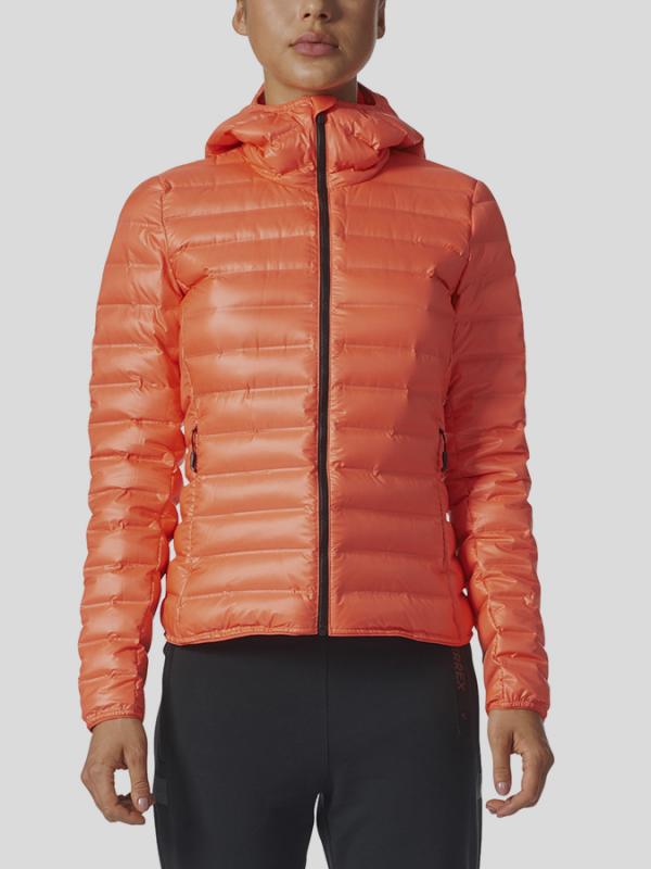 Bunda adidas Performance W Lt Down Ho J Oranžová