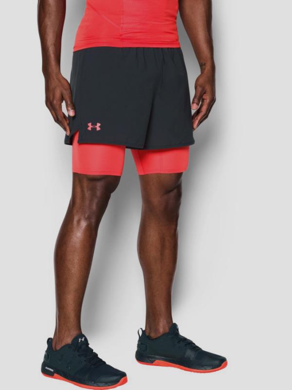 Kraťasy Under Armour Qualifier 2-In-1 Short Černá