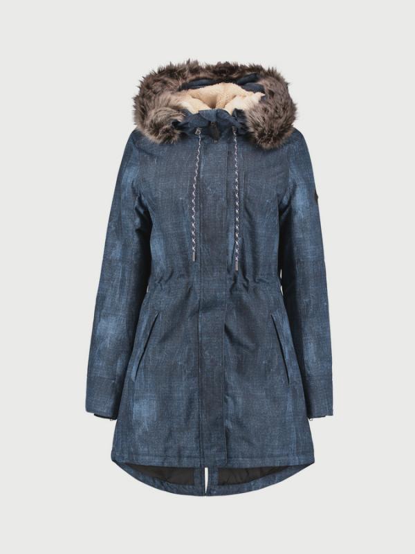 Bunda O´Neill AW Denim Print Frontier Parka Modrá
