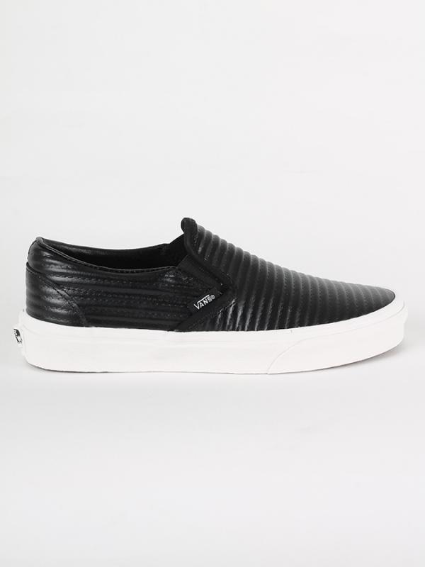 Boty Vans UA CLASSIC SLIP-ON (MOTO LEATHER) Černá