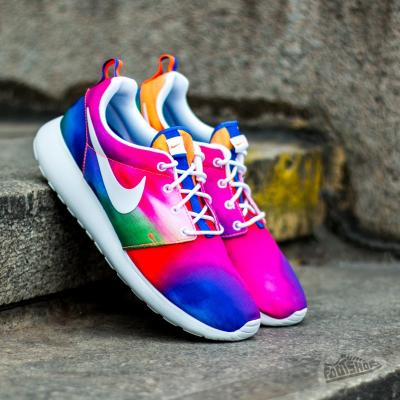 Nike Rosherun Print Court Purple/White-Total Crimson