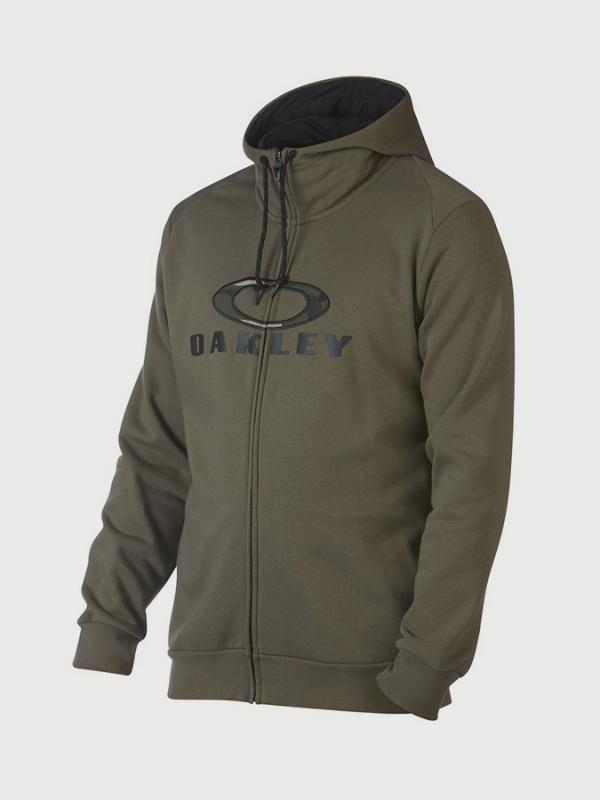 Mikina Oakley Combat Fz Hoodie Dark Brush Hnědá