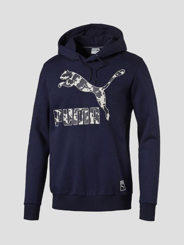 Mikina Puma Archive Logo Hoody FL Peacoat Modrá