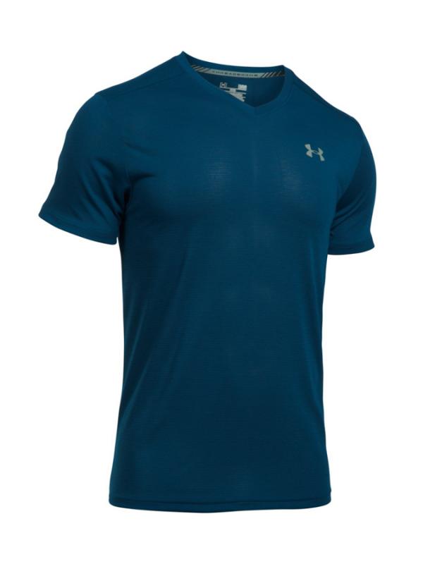 Tričko Under Armour Threadborne Streaker V Neck Černá