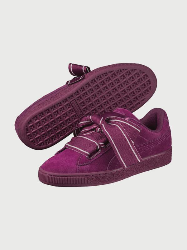 Boty Puma Suede Heart Satin II Wn s Fialová