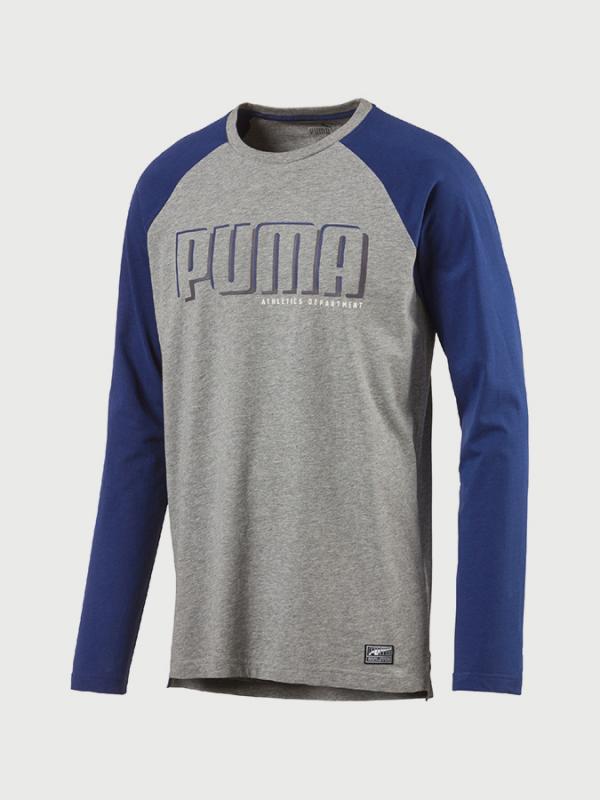 Tričko Puma STYLE Athletics LS RaglanTee Modrá