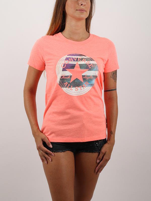 Tričko Converse Photo Fill Chuck Patch Crew Tee Oranžová