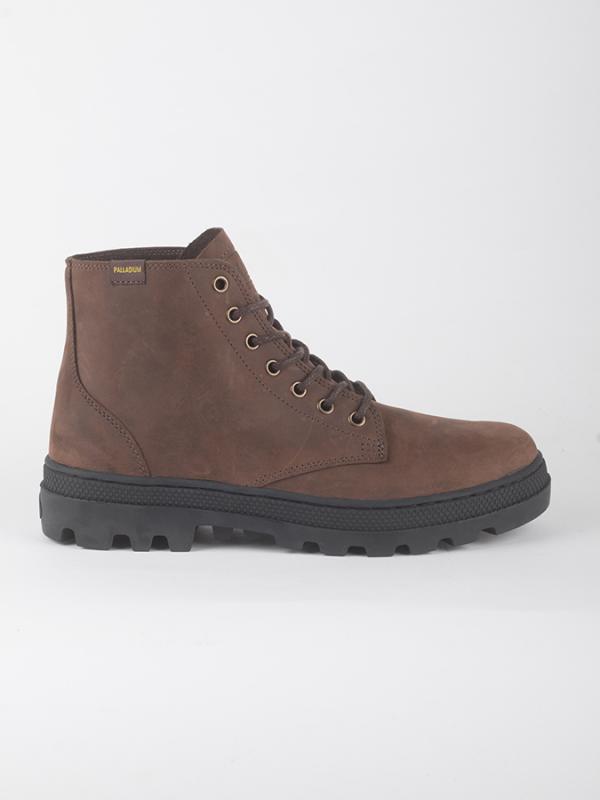 Boty Palladium Pallabosse Mid Chocolate/Black Hnědá