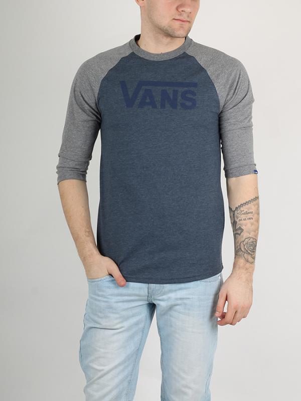 Tričko Vans Mn Classic Ragl Heather Navy-He Modrá