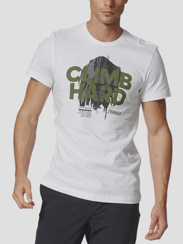 Tričko adidas Performance CLIMB HARD TEE Bílá