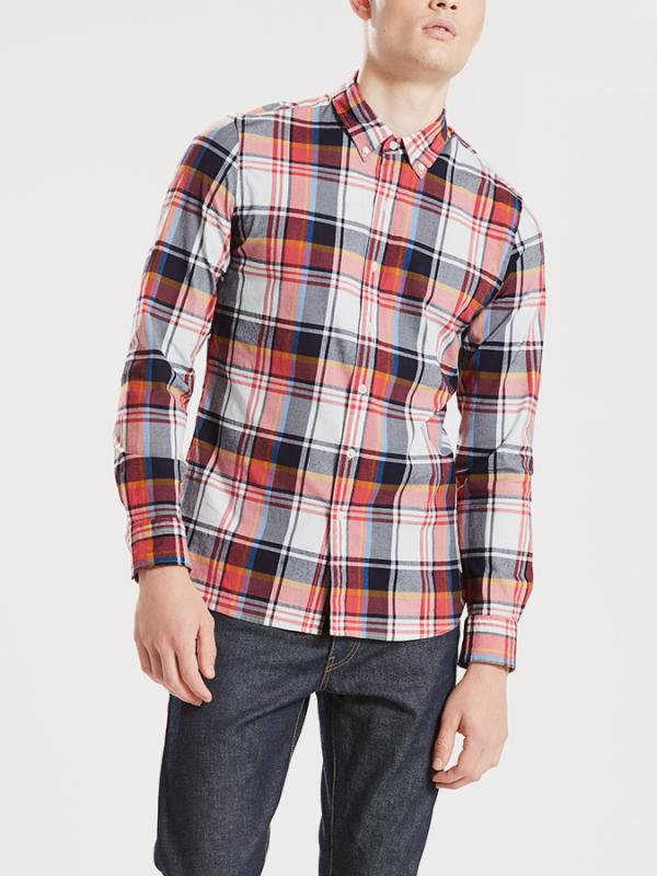 Košile LEVI'S Ls Pacific No Pkt Shirt Madrone Cherry Barevná
