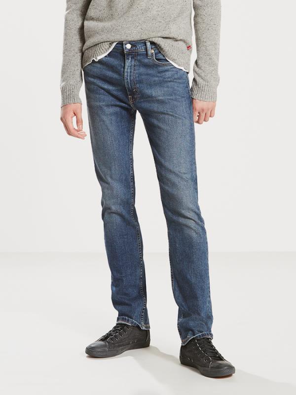 Džíny LEVI'S 513 Slim Straight Fit Club Space Modrá
