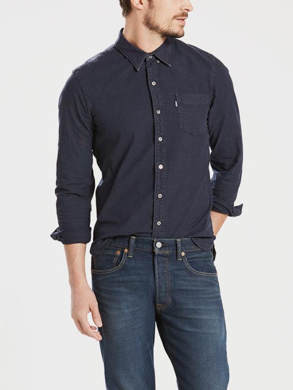 Košile LEVI'S Sunset 1 Pocket Shirt White Oak Floral Modrá