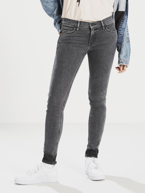 Džíny LEVI'S L8 Mid Skinny L8 Hit Šedá