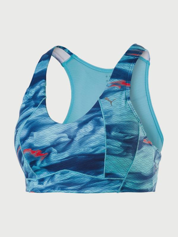 Podprsenka Puma PWRRUN BRA - Graphic Barevná