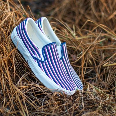 Vans Classic Slip-On Multi Strip Blue/Radiant Orchid