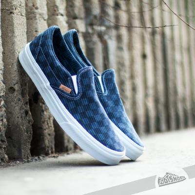 Vans Classic Slip-On California (Washed Herringbone) Blue/Check