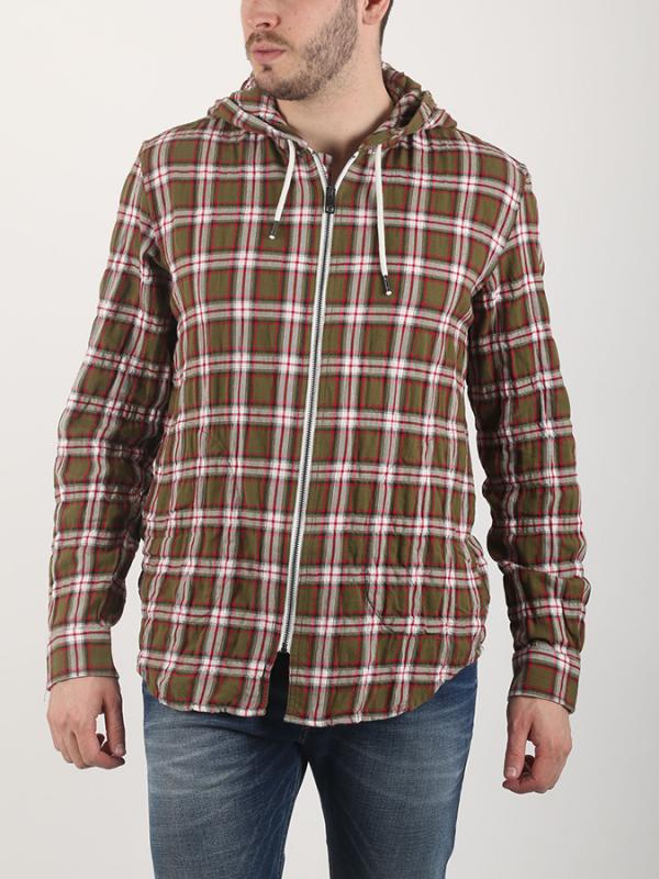 Košile Diesel S-HOODZIP TOP Hnědá