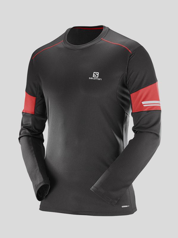 Tričko Salomon AGILE LS TEE M Černá