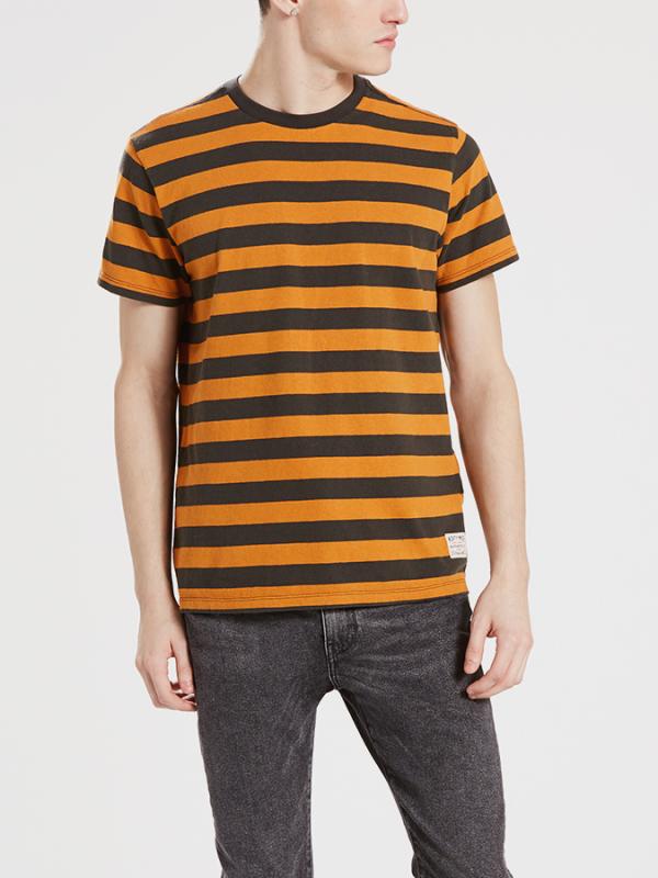 Tričko LEVI'S Ss Mighty Tee Bass Stripe Buckthorn Bro Barevná