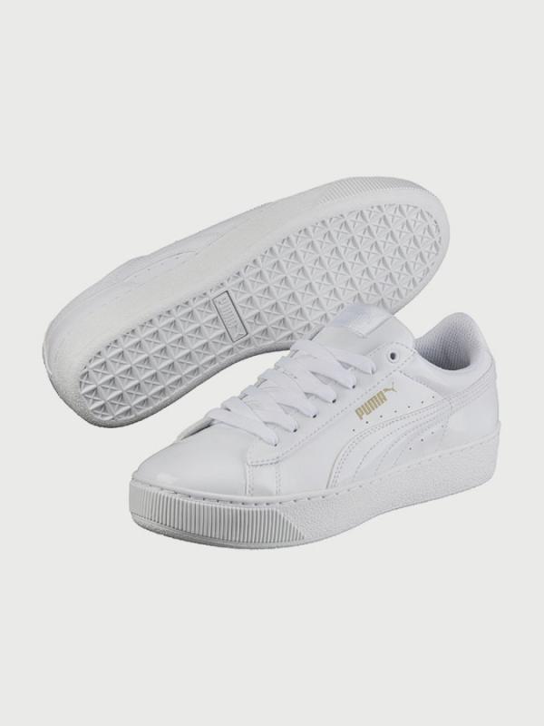 Boty Puma Vikky Platform Patent Bílá