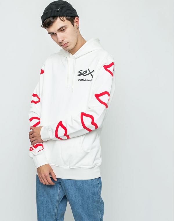 Mikina Sex Skateboards Slvlogo WHITE