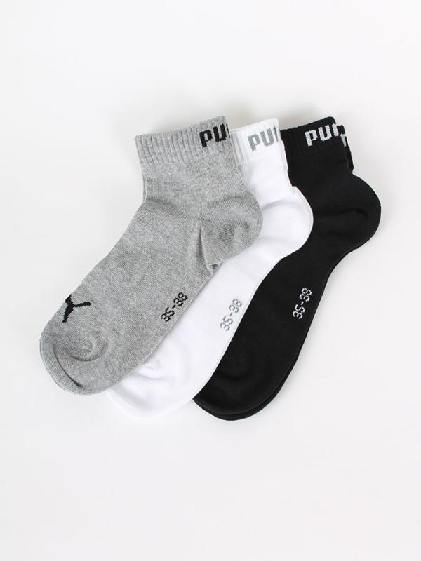 Ponožky Puma Quarter Socks 3 Pack Barevná