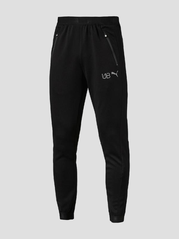 Tepláky Puma UB Evostripe Pants Black-Red Blast Černá