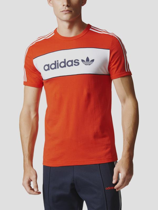 Tričko adidas Originals BLOCK TEE Červená