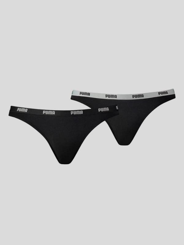 Kalhotky Puma ICONIC BIKINI 2 Pack Černá
