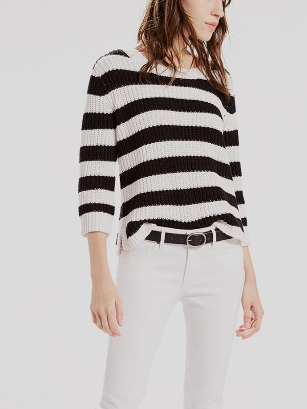 Svetr LEVI'S LOOSE KNIT PULLOVER CYMBALS STRIPE MARSH Barevná