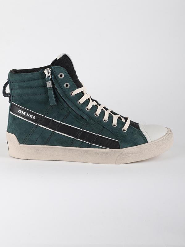 Boty Diesel D-STRING PLUS - sneaker mid Zelená