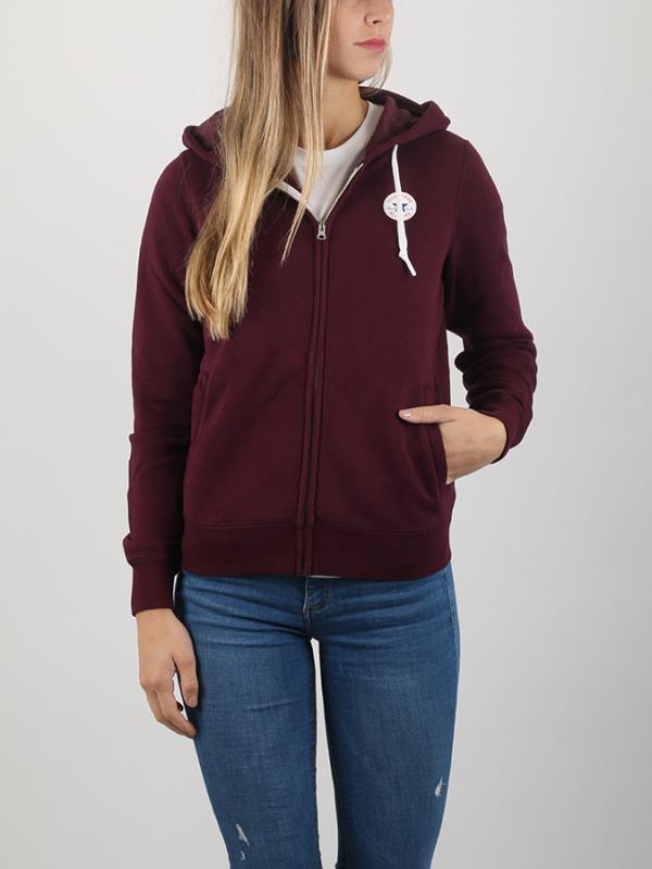 Mikina Converse Core Full Zip Hoodie Červená
