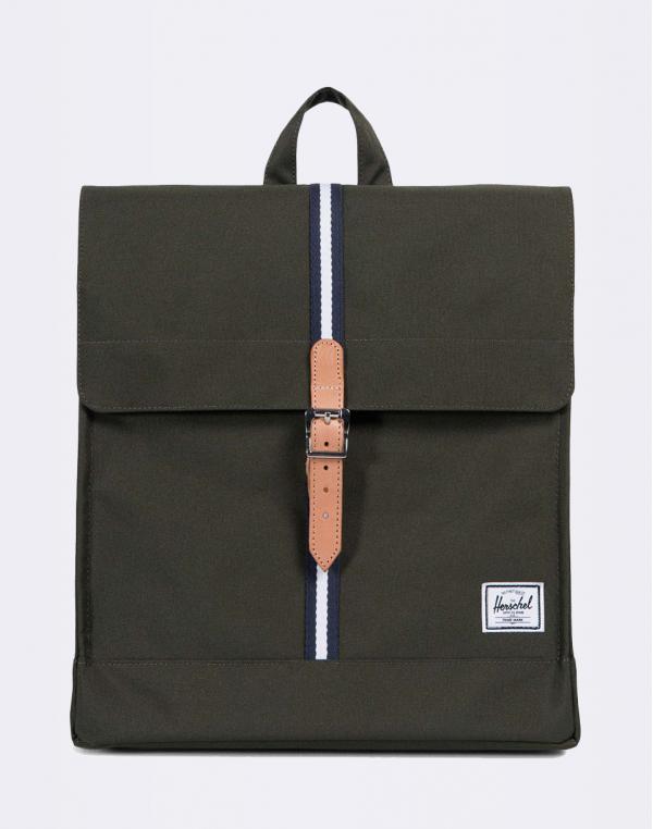 Herschel Supply City Mid-Volume Forest Green/Veggie Tan Leather