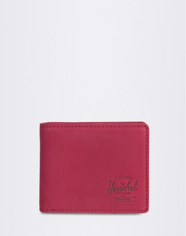 Peněženka Herschel Supply Hank + Coin Leather RFID Windsor Wine Leather