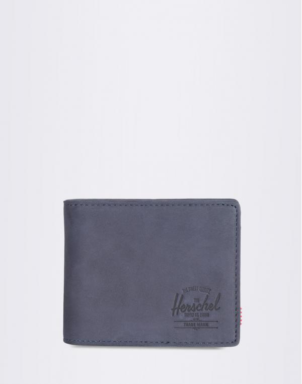 Peněženka Herschel Supply Hank + Coin Leather RFID Peacoat Leather