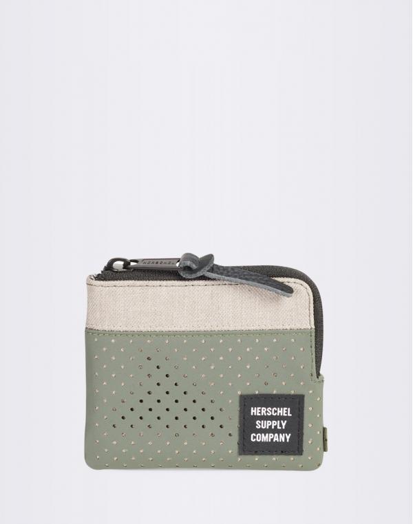 Herschel Supply Johnny RFID Light Khaki Crosshatch/Forest Night