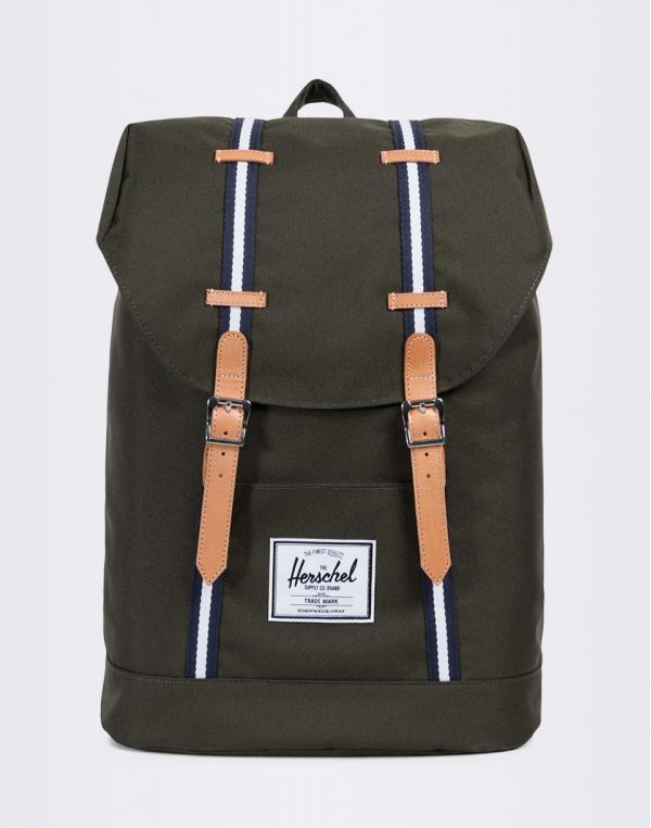 Batoh Herschel Supply Retreat Forest Green/Veggie Tan Leather