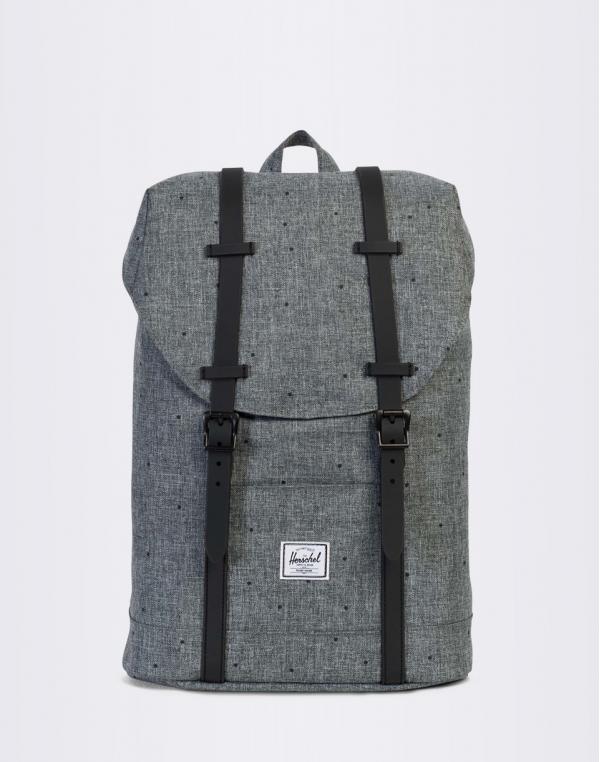 Batoh Herschel Supply Retreat Mid-Volume Scattered Raven Crosshatch/Black Rubber