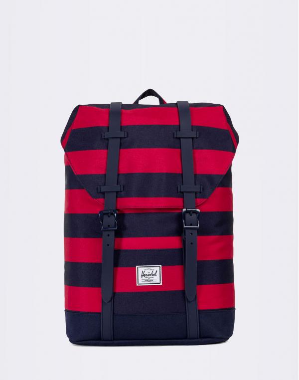 Herschel Supply Retreat Youth Peacoat/Red Stripe/Peacoat Rubber