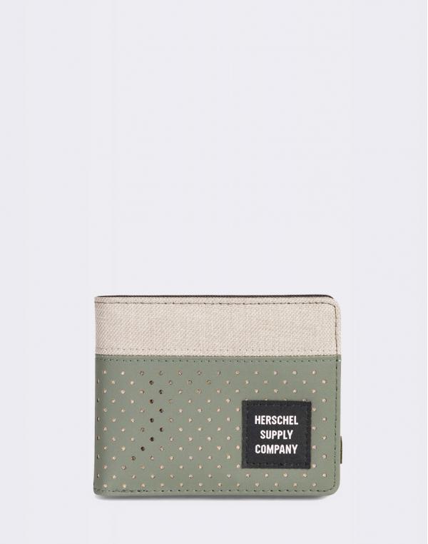 Herschel Supply Roy RFID Light Khaki Crosshatch/Forest Night