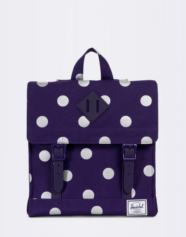 Herschel Supply Survey Kids Parachute Purple Polka Dot/Parachute Purple Rubber