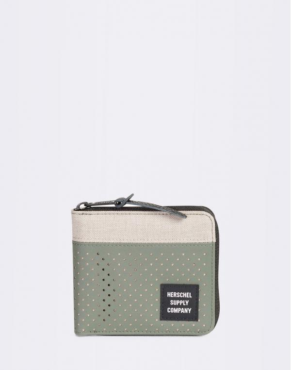 Herschel Supply Walt RFID Light Khaki Crosshatch/Forest Night
