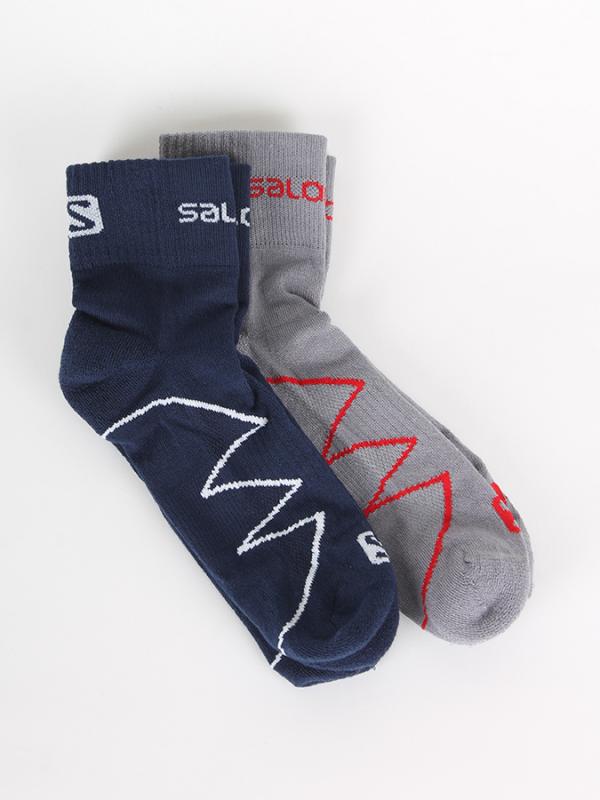 Ponožky Salomon XA PRO 2 PACK Nightshade/INFRARED Barevná