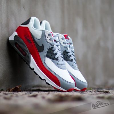 Nike Air Max 90 Essential Wolf Grey/Dark Grey-Chilling Red