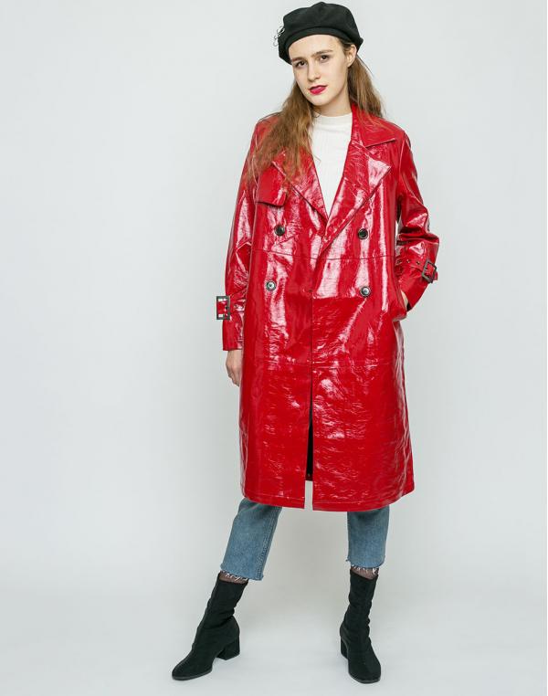 Neon Rose Wet Look Red S