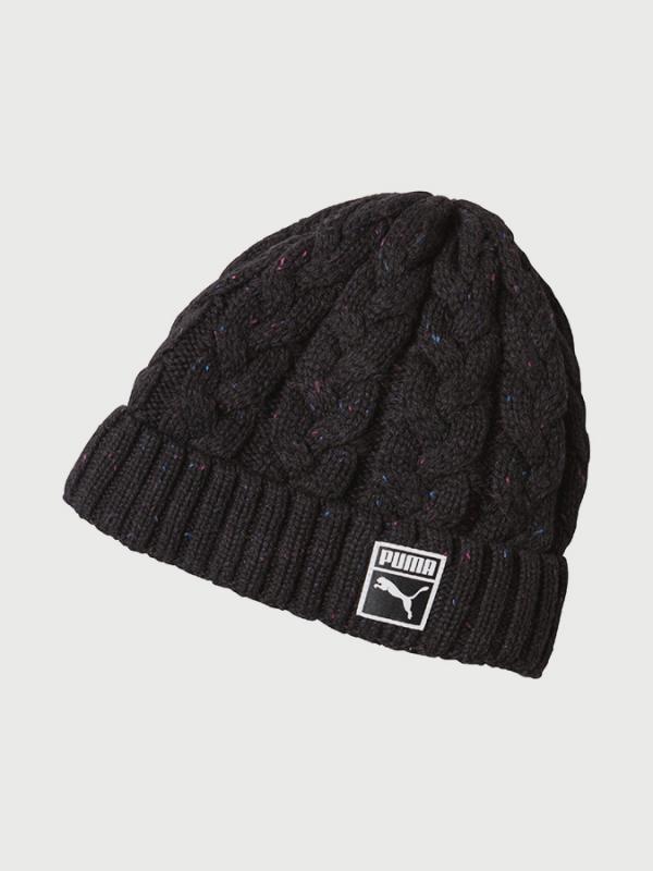 Čepice Puma ARCHIVE WM fold beanie Černá