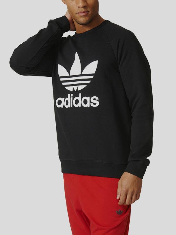 Mikina adidas Originals TREFOIL CREW Černá