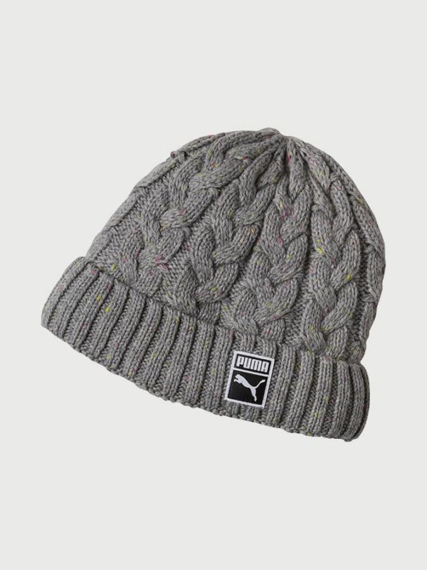 Čepice Puma ARCHIVE WM fold beanie Šedá