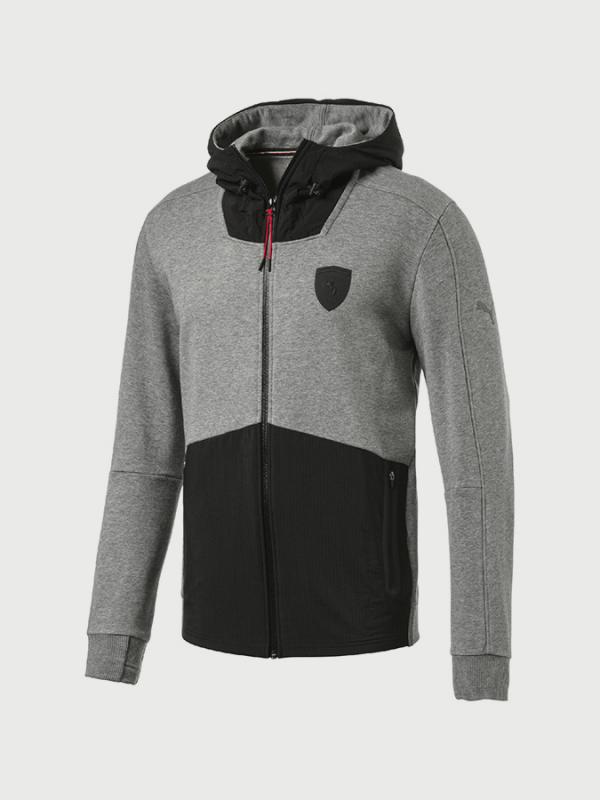 Mikina Puma Ferrari Hooded Sweat Jacket Šedá